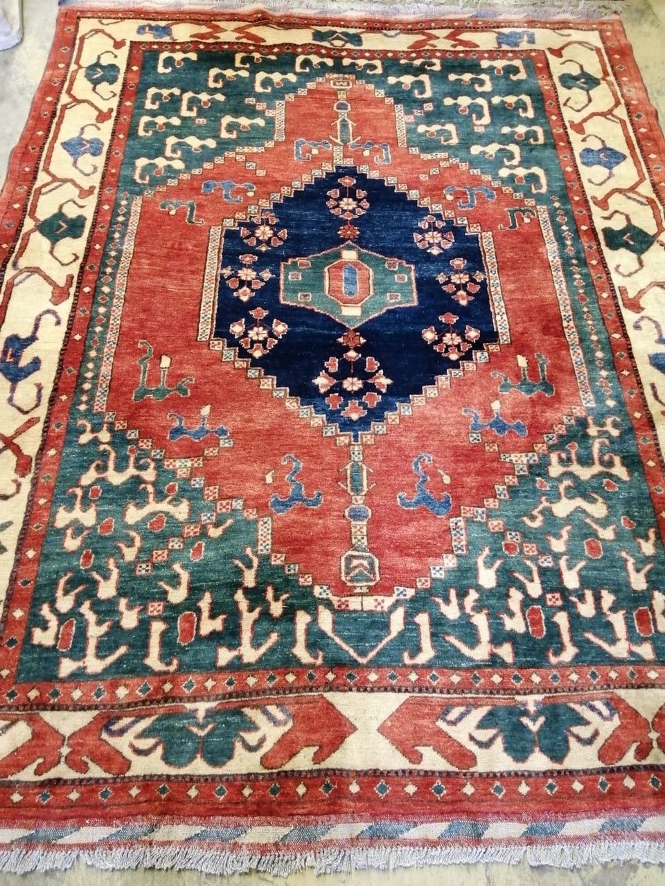 A Caucasian style small carpet, 240 x 180cm